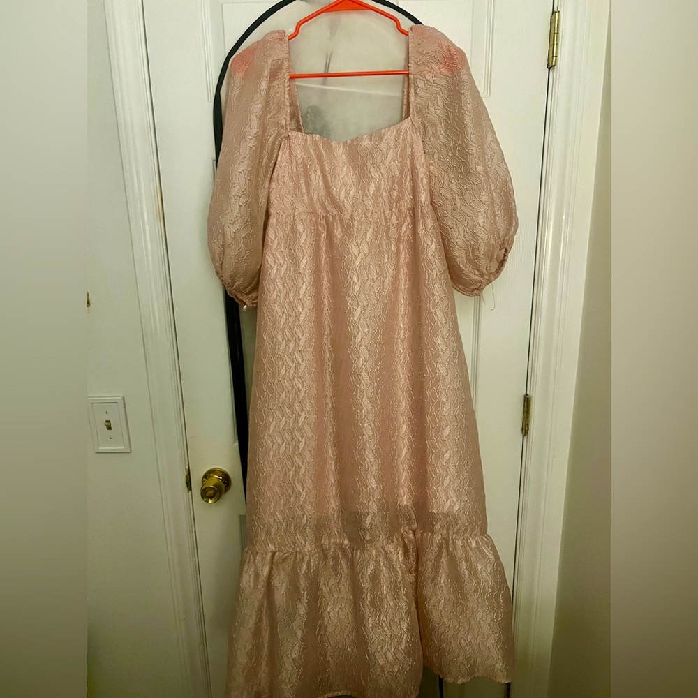 Textured puff sleeve dress from Anthro - Picture 2 of 3